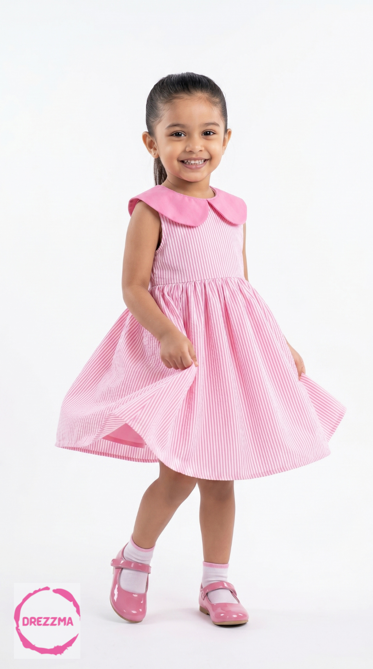 Pink Candy Stripe Frock